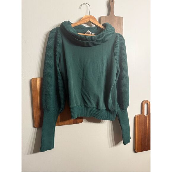 Anthropologie Dolan Green Left Coast Turtleneck Knit Pullover Sweater Size Small - Picture 1 of 6